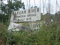 NSW - Monkerai - Karuah River Bridge (1877) Sign (2 Feb 2011)